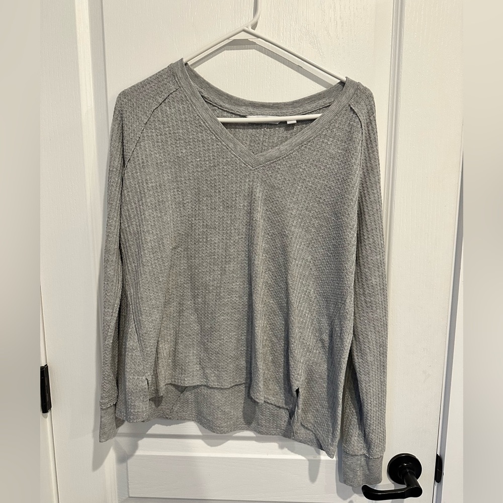 Calvin Klein gray waffle shirt. Sz M